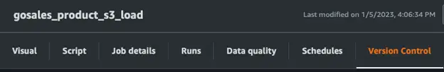 Version Control tab