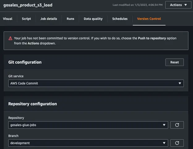 AWS CodeCommit repository