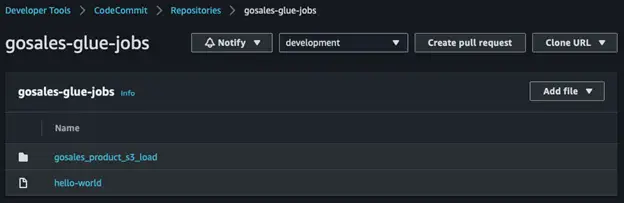 find the repository and branch used to see a new folder for the job