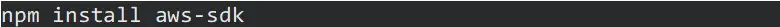 Install AWS SDK into the Node.js application