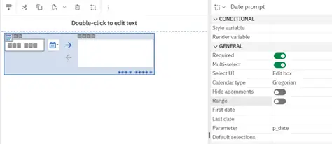 multi-select with date prompt