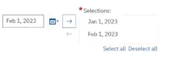 passing individual dates to queries