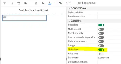 multi-line option within text box prompt