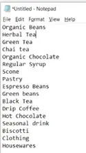 List of product types