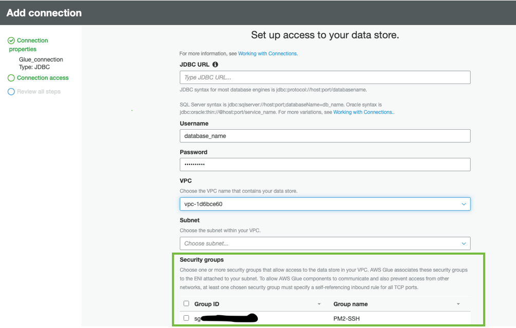 Create multiple security groups