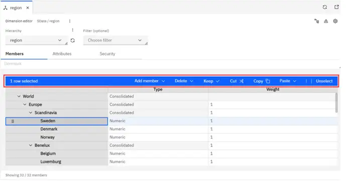 updated dimension editor to use carbon design principles