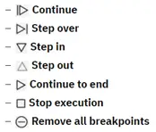 buttons added to help navigate through code