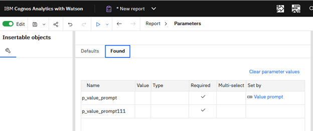 Parameter in found tab after changing name