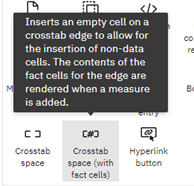 drag a crosstab spacer