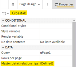 setup of crosstab query