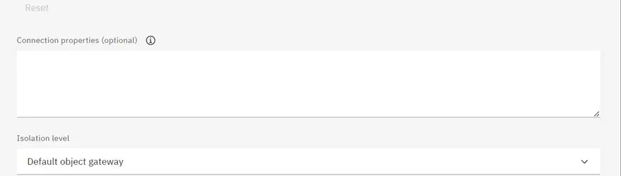 Optional connection properties
