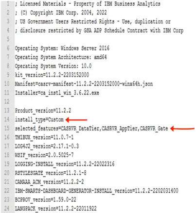CMPLST.txt file for data tier install type