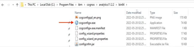 backup Cognos configuration