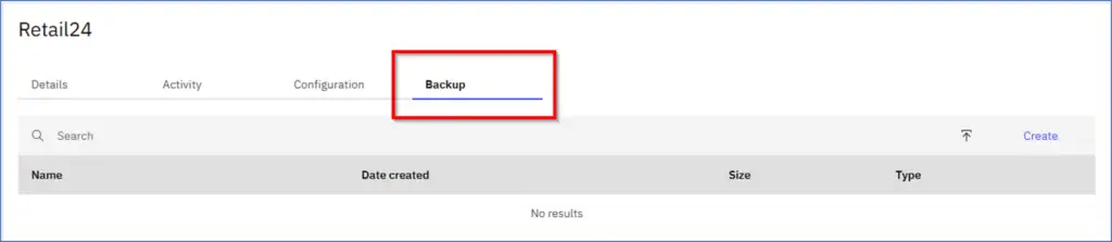 Backup list