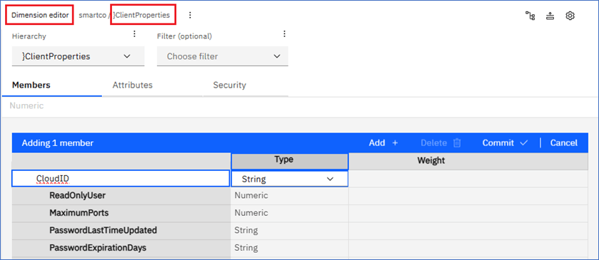 Adding an element - "CloudID."