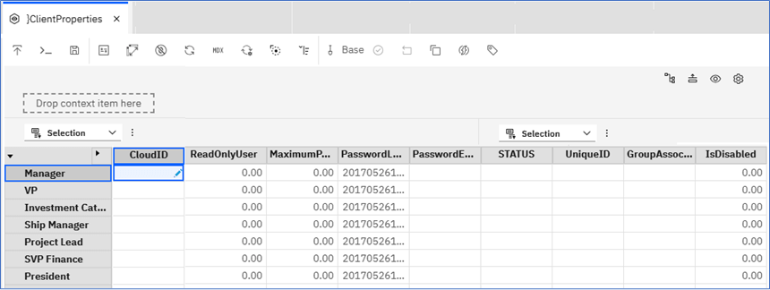 Add each client's new Planning Analytics Engine name to the CloudID cell.