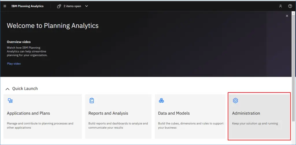 Uploading migrated data to Planning Analytics Engine