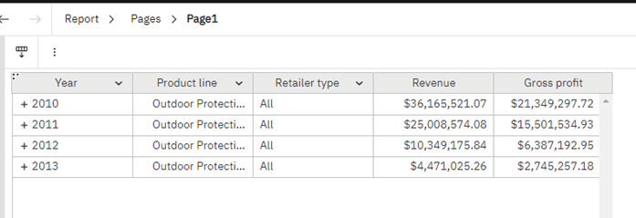 Enable column filters