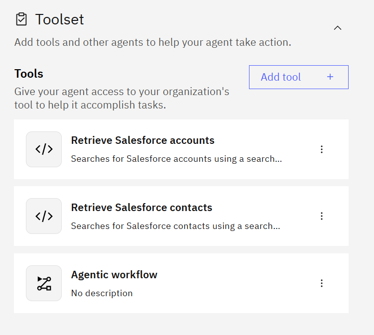 Put together toolset for agent to accomplish tasks